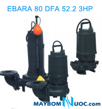 Máy bơm nước thải EBARA 80 DFA 52.2 3HP có dao cắt rác 2 phao