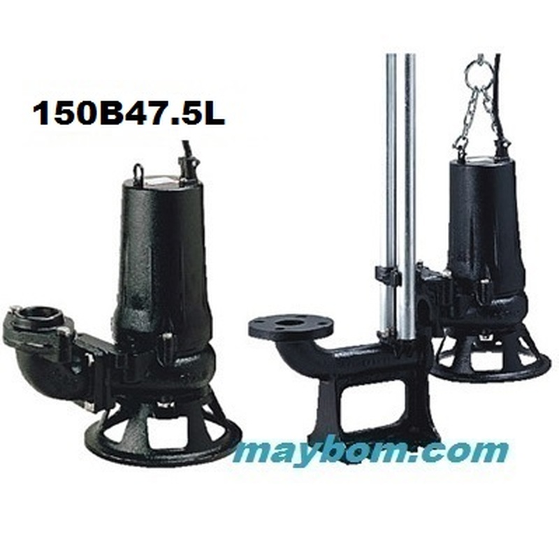 Máy bơm chìm nước thải TSURUMI 150B47.5H cánh kín_Không chân bơm 2 Máy bơm chìm nước thải TSURUMI 150B47.5H cánh kín_Không chân bơm