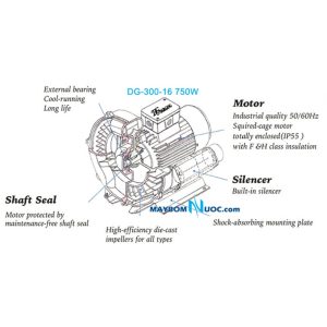 Máy thổi khí con sò Dargang DG-300-36 1.3KW