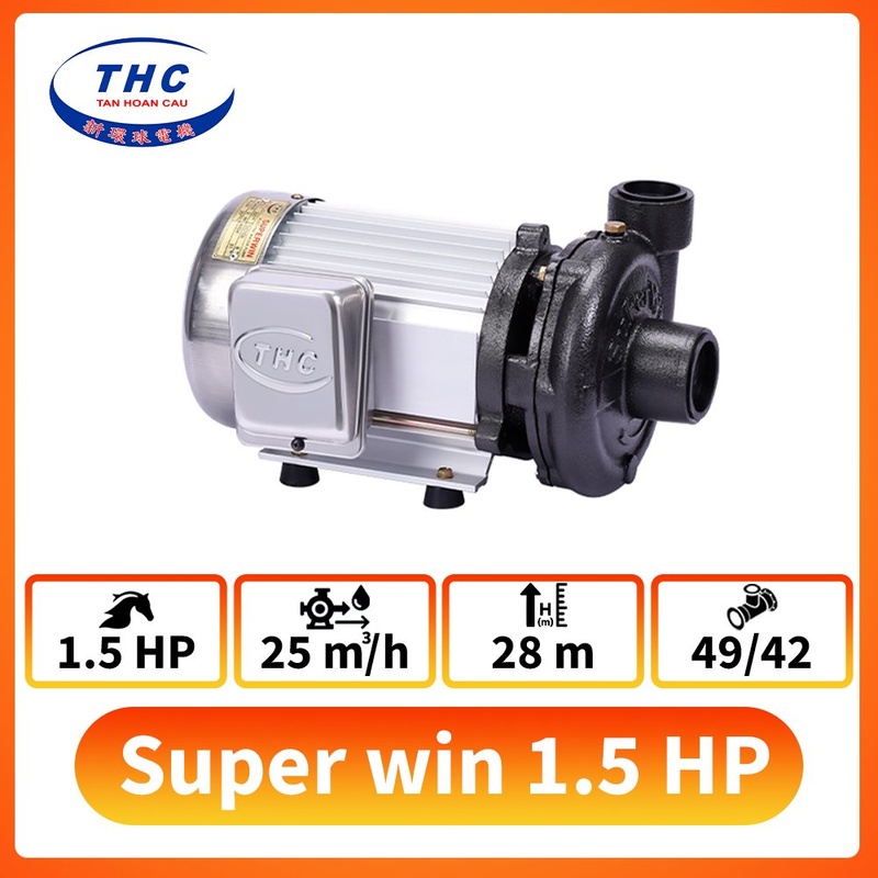 Máy bơm cao áp SuperWin SP-1100-3F hút giếng sâu trục ngang 1 Máy bơm cao áp SuperWin SP-1100-3F