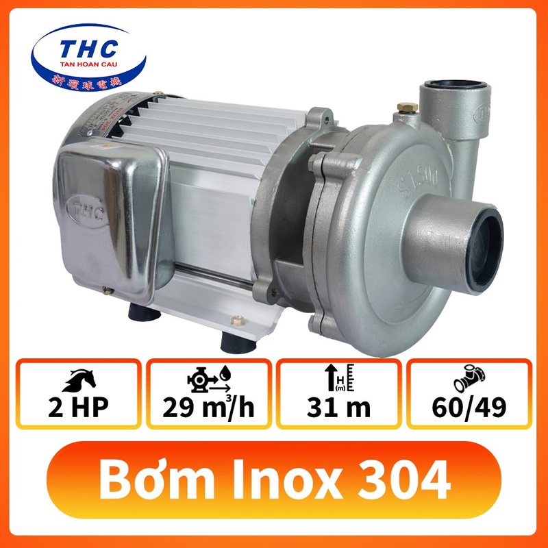 Máy bơm ly tâm cao áp đầu Inox SuperWin S-1500-3F 1 Máy bơm ly tâm SuperWin S-1500-3-phase