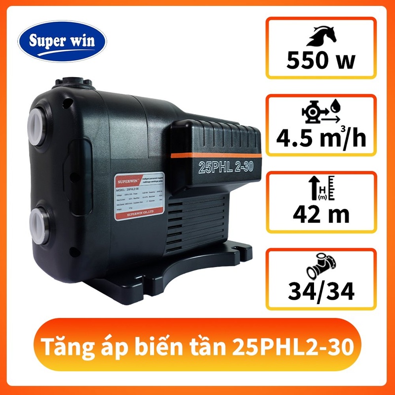 Máy bơm tăng áp biến tần SuperWin 25PHL-2-30 1 Máy bơm tăng áp SuperWin 25PHL 2-30